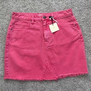 NWT | tgla Pink Denim Mini Skirt | Women’s Small